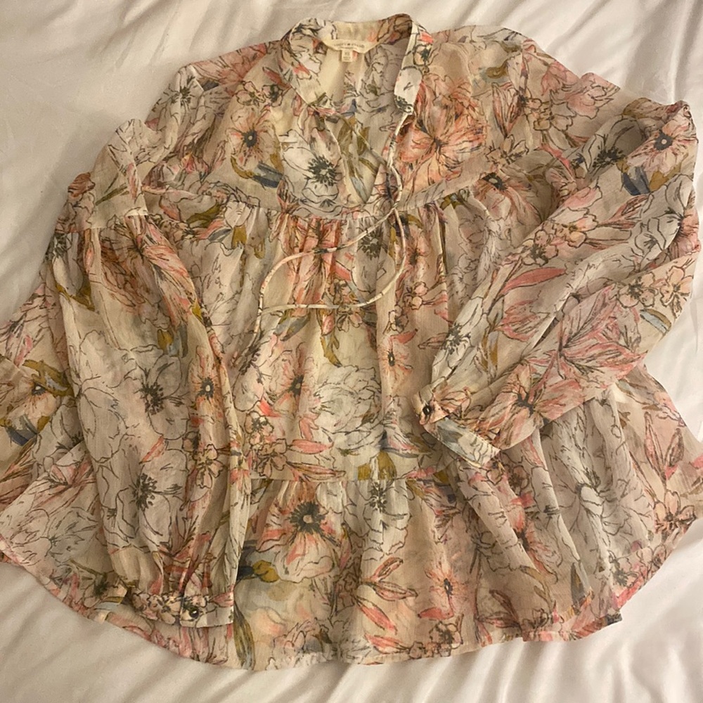 Lucky brand sheer blouse